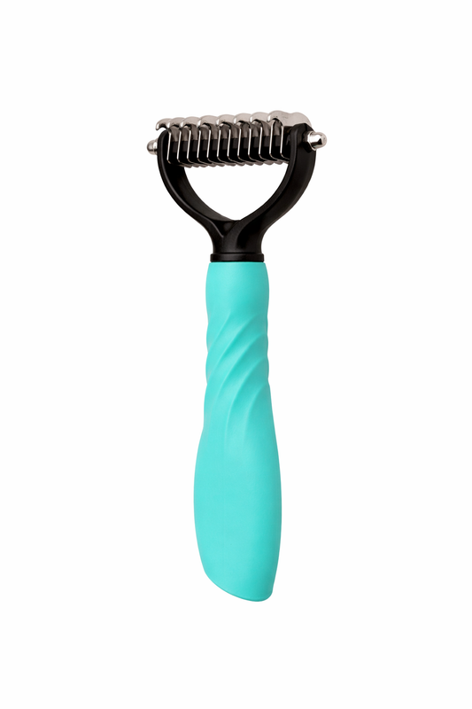 Flufjoy – Двустранна грижа за козина – гребен/четка с гумена дръжка