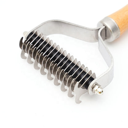 Flufjoy Двустранна грижа за козина гребен/четка