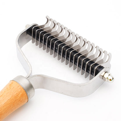 Flufjoy Двустранна грижа за козина гребен/четка